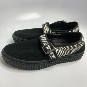 Vans suede & canvas buckle shoes unisex sizing